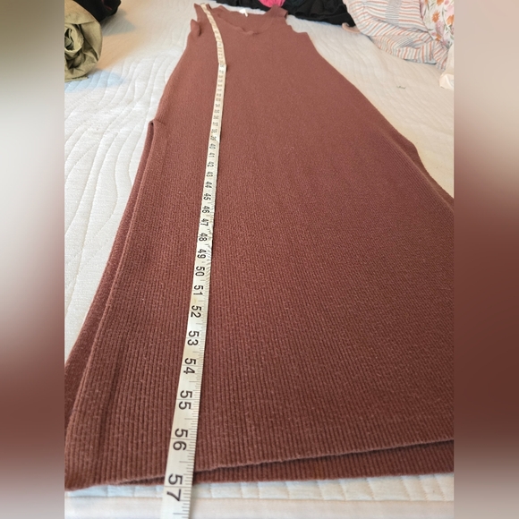 🤎✨ Anthropologie Daily Practice Ribbed V-Neck Sleeveless Sweater Vest Dress XS - Picture 8 of 13